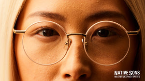 A woman wearing Native Sons glasses